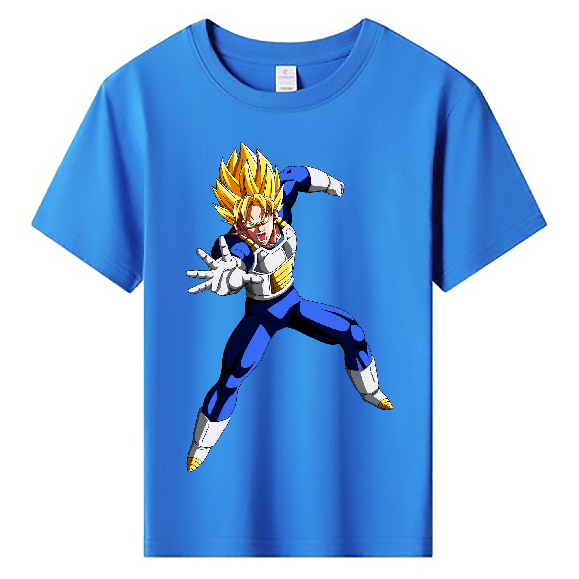 （画像用） ドラゴンボール ベジータ四世（Bejīta Yonsei）DRAGON BALL Vegeta IV 綿100％キッズTシャツ（フロントプリント）